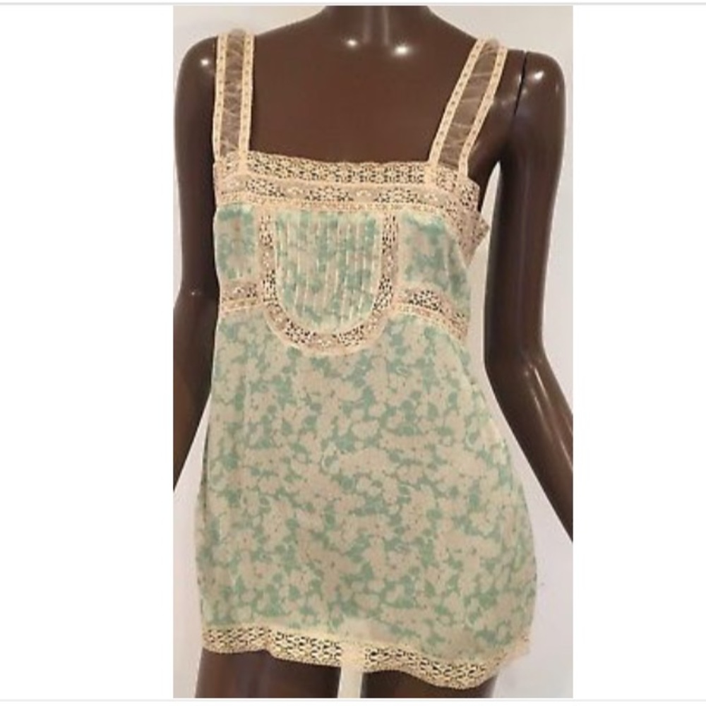 Rebecca Taylor Bib Floral Top Size 2